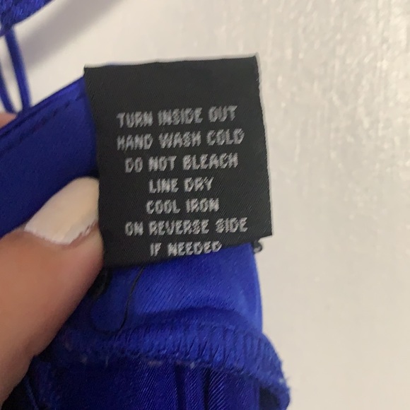 Royal Blue silk-like homecoming dress size 11/12 - Picture 6 of 8